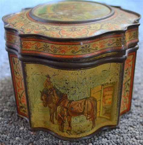 antique painted metal box|vintage metal boxes.